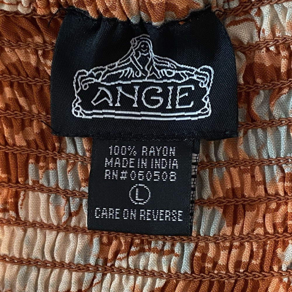 Angie Boho Mixed Print Halter Jumpsuit L | Wide Leg Ruffle Hem Festival Style - Picture 10 of 11